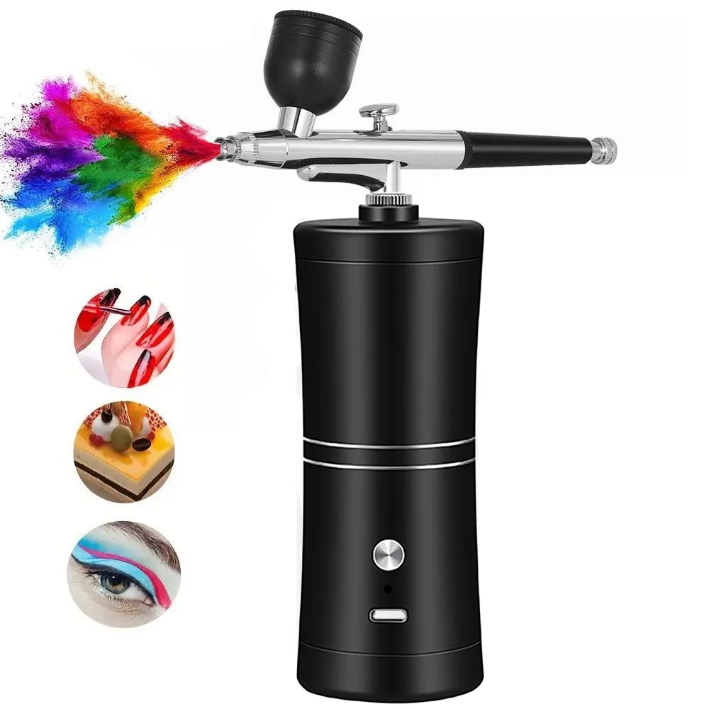 Airbrush with Compressor, Wireless Electric Airbrush Kit (Including Compressor), Airbrush Accessories