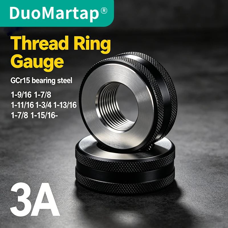 1SET(1*GO+1*NOGO)3A 1-9/16 1-5/8 1-11/16 1-3/4 1-13/16 1-7/8 1-15/16-UN/UNC/UNF/UNS/UNEF America Standard Fine Thread Ring Gauge