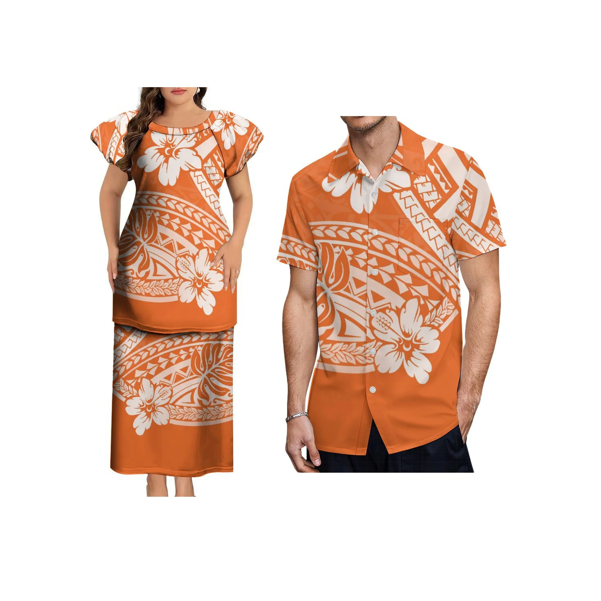 

Винтажный этнический дизайн с пышными рукавами, тонганские пулетные комплекты, пышное платье, полинезийский Самоанский женский комплект из двух предметов большого размера