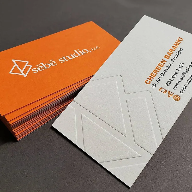 Custom Logo Luxury Business Card Eco-Friendly Cardboard Digital Printing Hot Stamping Personalized Business Card