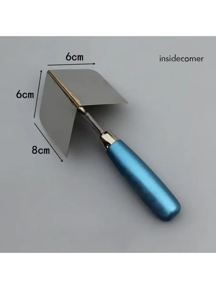 1Pc Drywall Corner Tool Outside / Inside Corner Knife 8x6cm Stainless Steel Corner Trowel for Drywall Gyprock Plasterboard