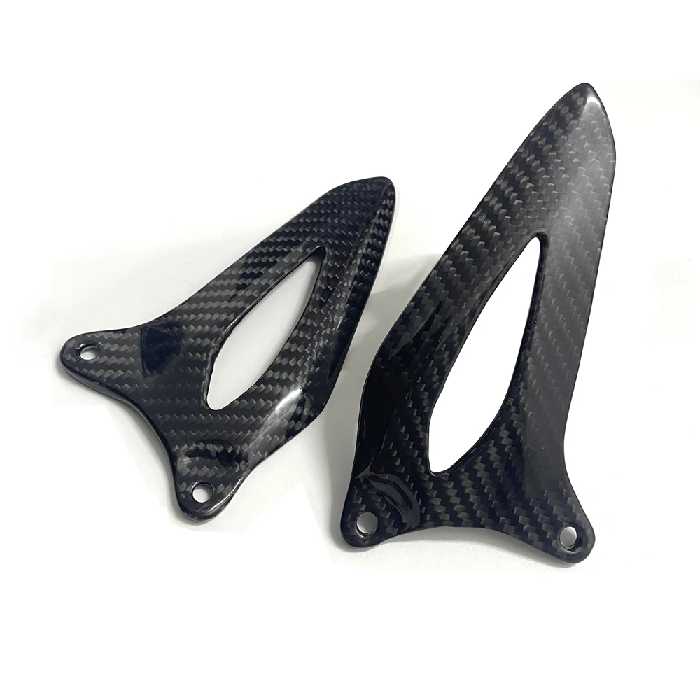 Für Triumph Speed Triple 1200 RS 1200RR 2021 2022 2023 2024 Carbon Fiber Motorrad Zubehör Ferse Schutz Platten Fußstützen set