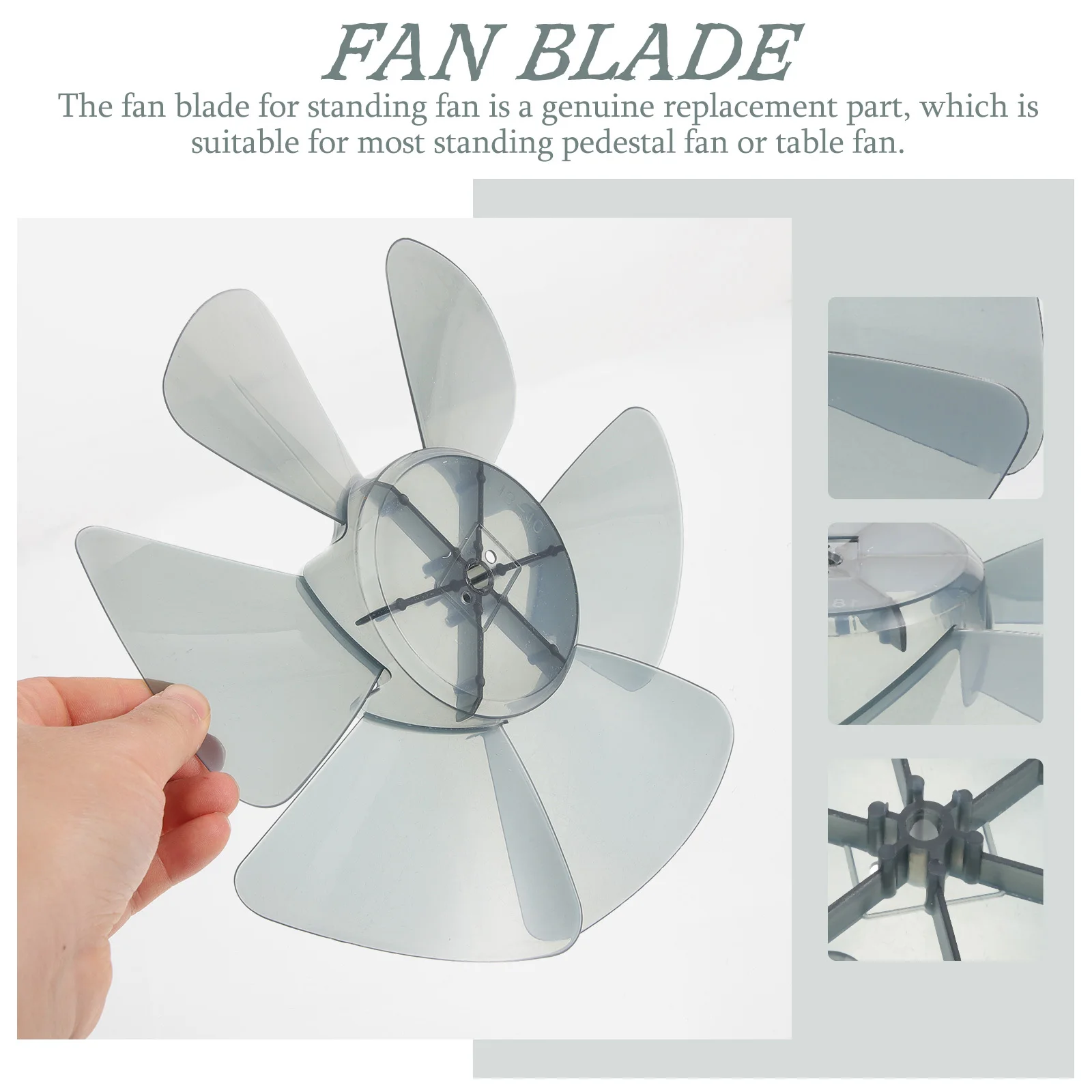 

Plastic Fan Blades For Table Fan Standing Pedestal Floor Household Replacement Smooth Edge Easy Install Use