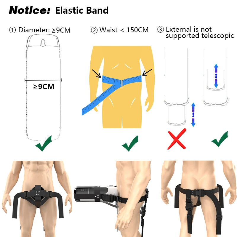 HESEKS Bondage Restraint Masturbation Cup Constrained Forced Strap SM Belt Holder Strap-on Nylon Waist Masturbate Belt for Men