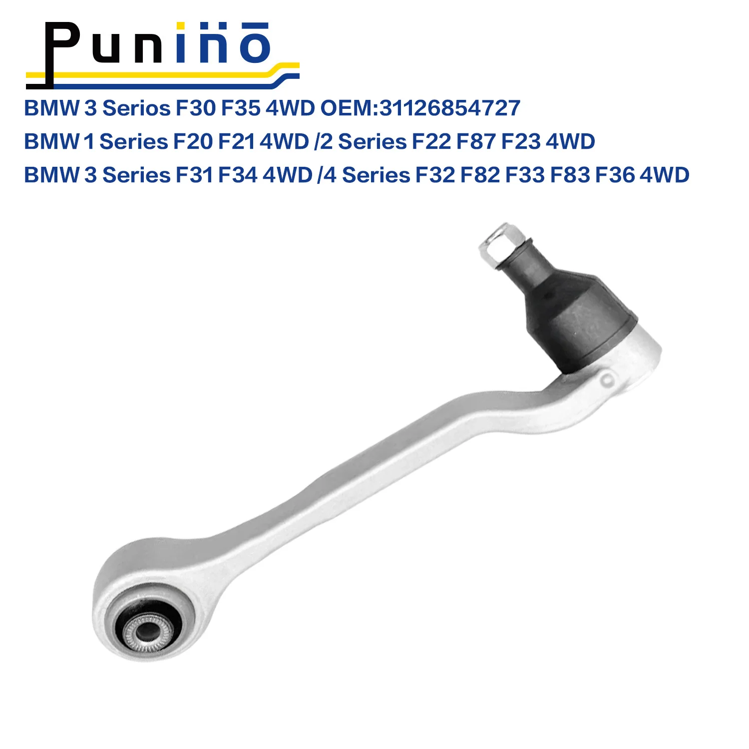 Punino Pair Front Lower Suspension Straight ControlArmFor BMW 1 2 3 4 Series F30 F35 F20 F21 F22 F32 4WD 31126854727 31126854728