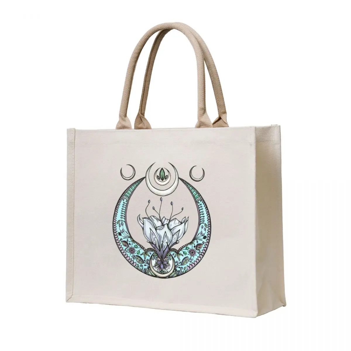 

Moon Flower in Pastel Tote Bag tote bag canvas handbag Women's shopper bag canvas tote