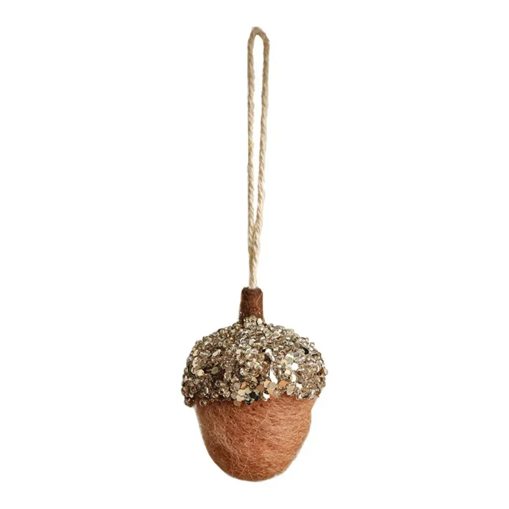 Ornament Christmas Tree Decor Hanging Pendant Gifts Wool Felt Acorn Pine Pendant Small Christmas Tree Pendant New Year view 3