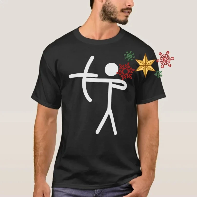 Archery Stick Figure Archer T-Shirt 100% Cotton O-Neck Summer Short Sleeve Casual Mens T-shirt Size S-3XL