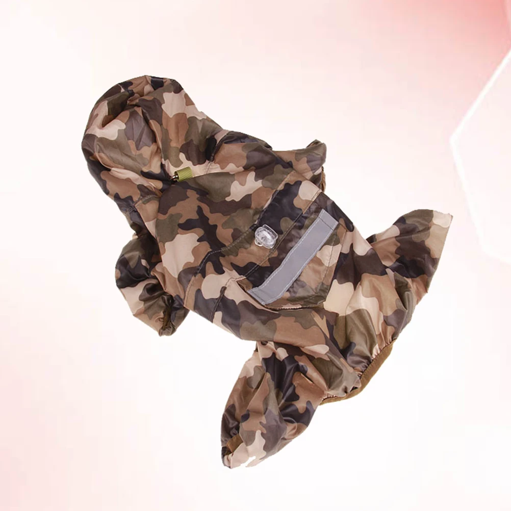 

Coat Rainproof Dog Clothes Coats Jacket with Hat Waterproof Camouflage Raincoats for Small Dogs Suit