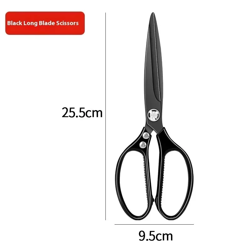 Multi-Purpose Kitchen Scissors Black Titanium Stainless Steel Scissor For Cutting Meat, Cutting Vegetables, Bones, Killing Fish