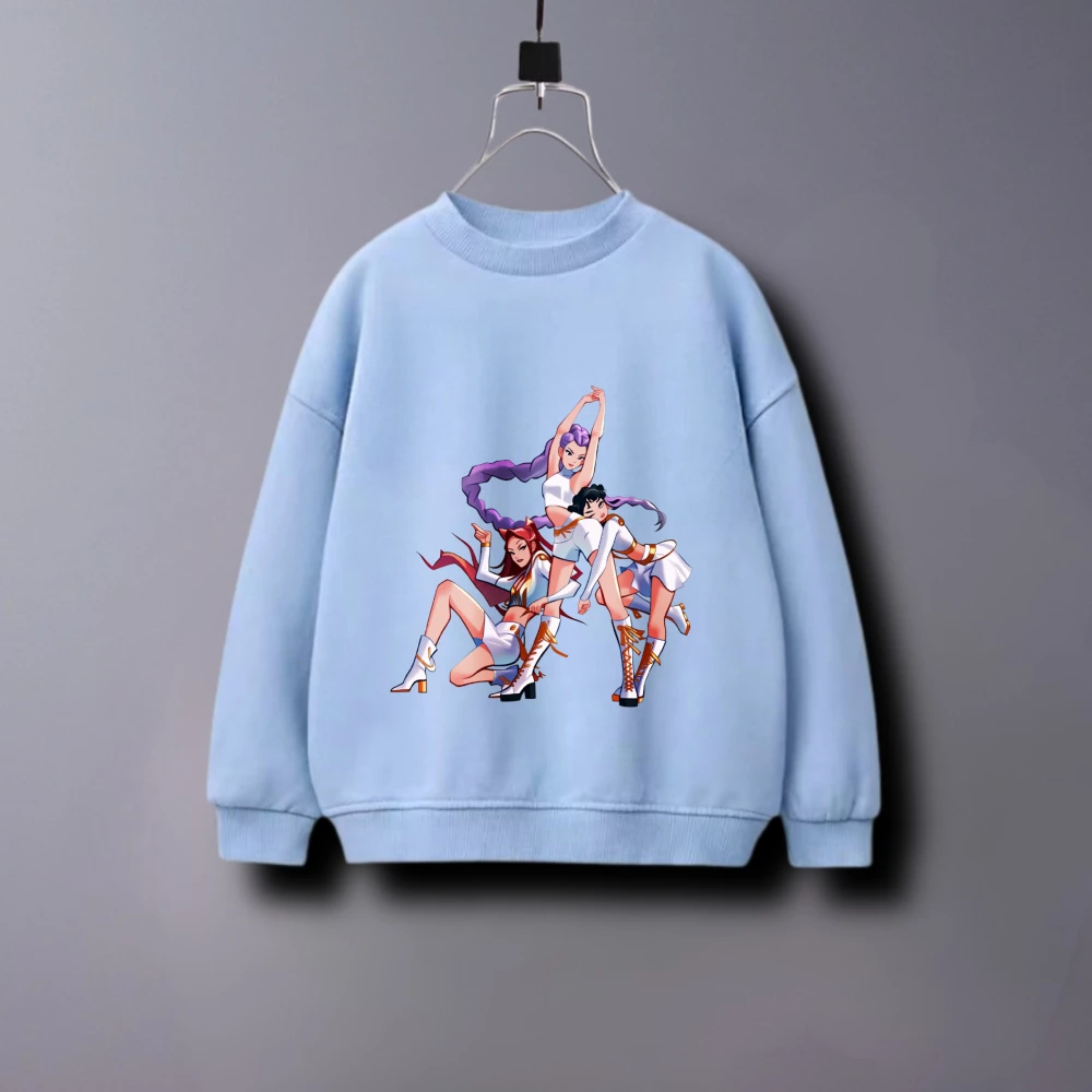 المعبود الفتيات المطبوعة الاطفال بلوزات بسيطة أزياء الأطفال ملابس الربيع/الخريف عارضة هوديي Crewneck قمم طويلة الأكمام 0-7 سن #4