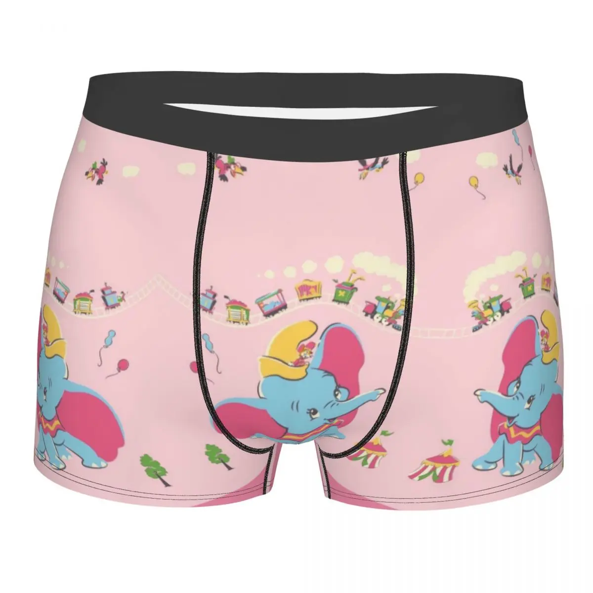 

Крутые боксеры с рисунком Дамбо на заказ, шорты, мужские трусы, дышащие милые трусы со слоном, нижнее белье