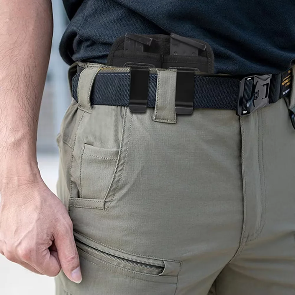 Einzel-/Doppelt verdeckte Magazintasche für 9 mm.40.45.380.357 IWB Mag Holster Outdoor Jagd Gürteltasche Messer Taschenlampentasche – Detail 10
