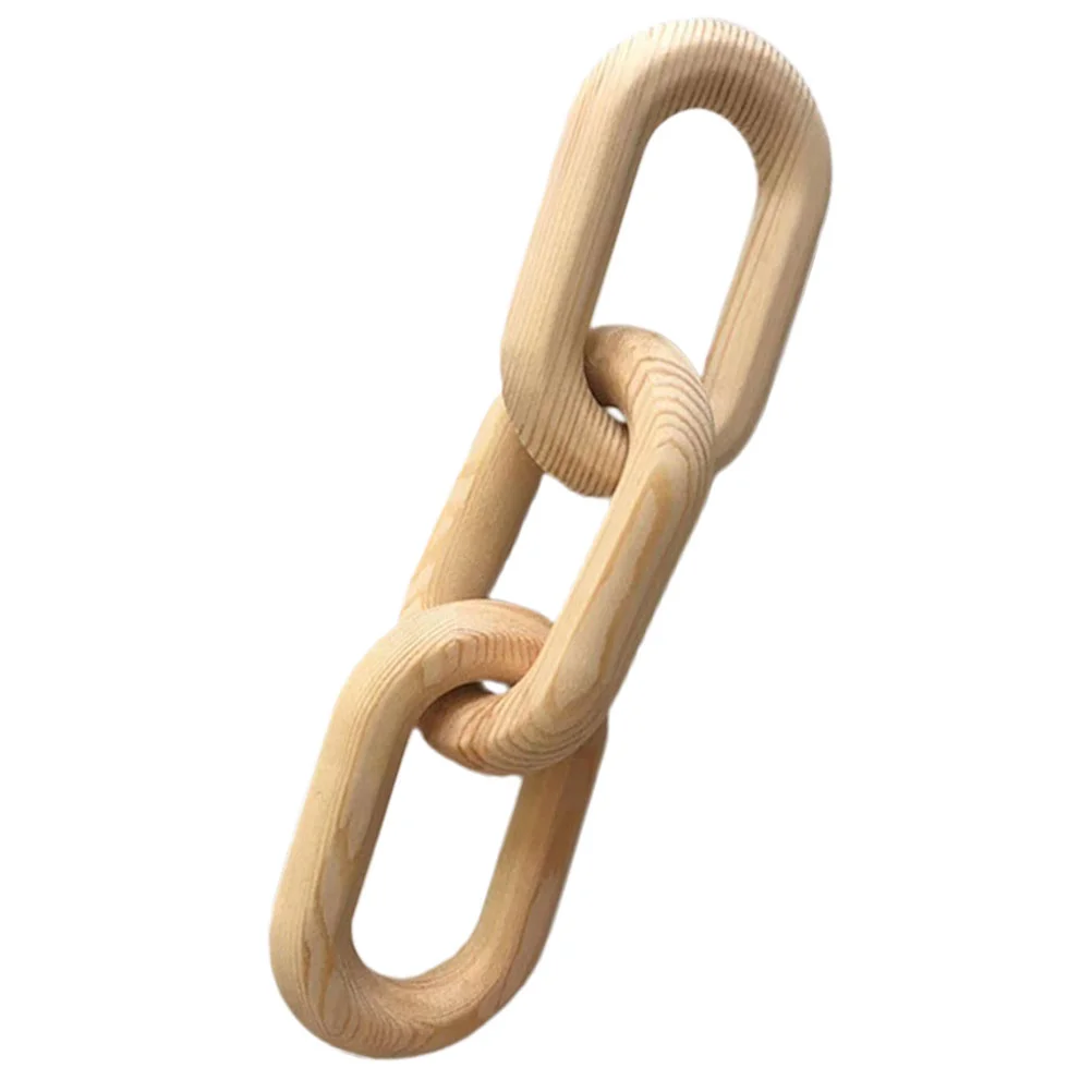 Decor Modern Home Wood Knot Chain Link Bedroom Ornaments Decorative Objects Coffee Table