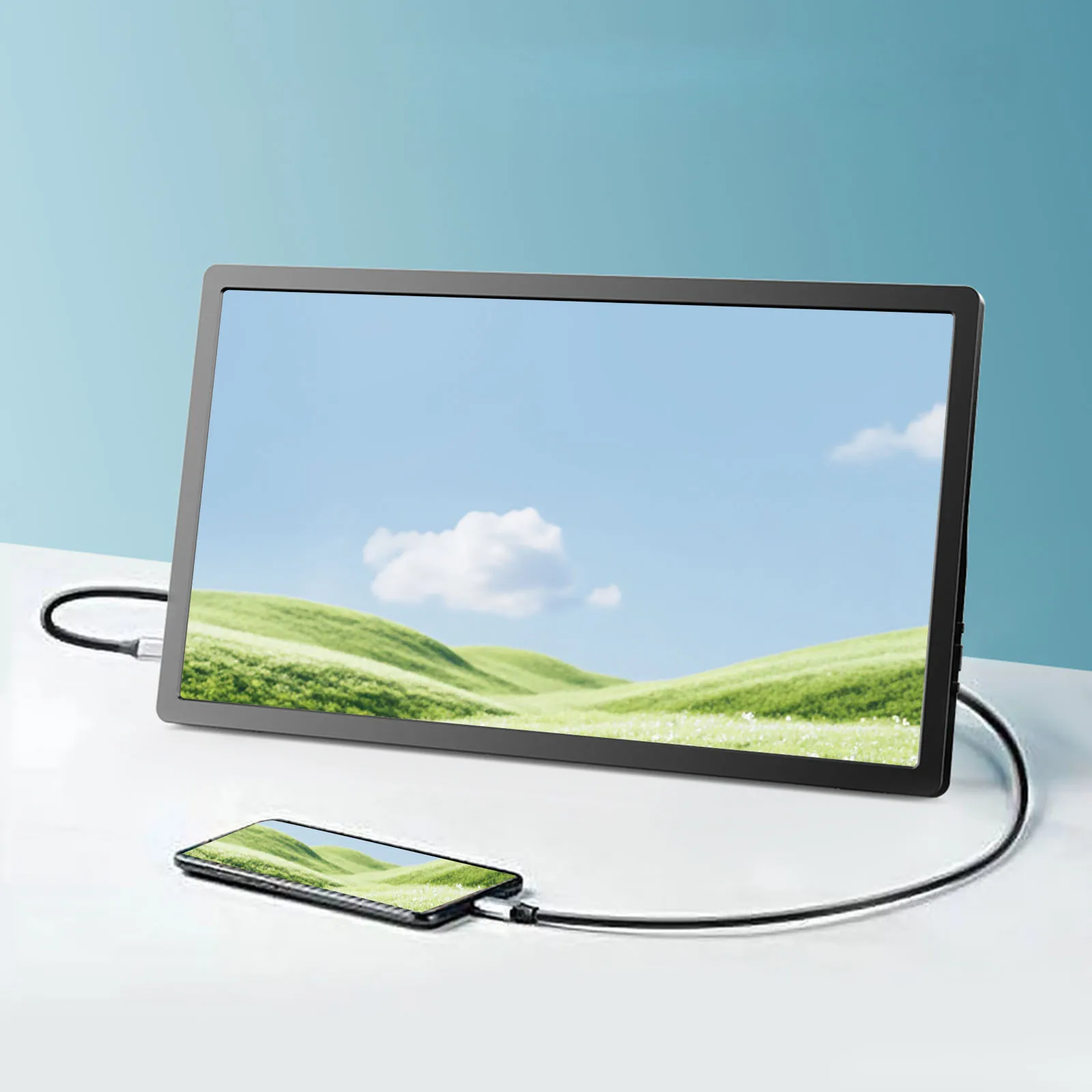 15.6 Inch Portable Monitor Type-C & Mini HDMI Plug-and-Play USB-C Portable Gaming Monitor for PC Laptop Switch Xbox Gaming