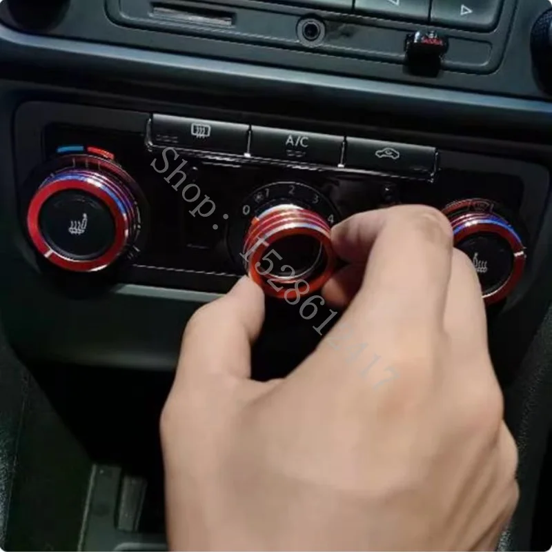 

Для Volkswagen VW Golf 6 2010-2013 алюминиевый сплав, ручка центрального управления кондиционером, кнопка громкости, украшение, отделка