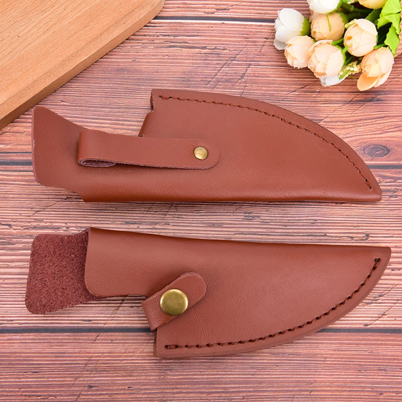 1pc Knife Cover Chef Butcher Kitchen Tools Full Tang Handle Leather Sheath