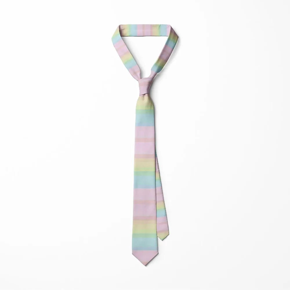 패션 8cm 레인보우 넥타이 조절 가능한 좁은 다채로운 넥타이 부드러운 손으로 묶은 남자 넥타이 프라이드 월