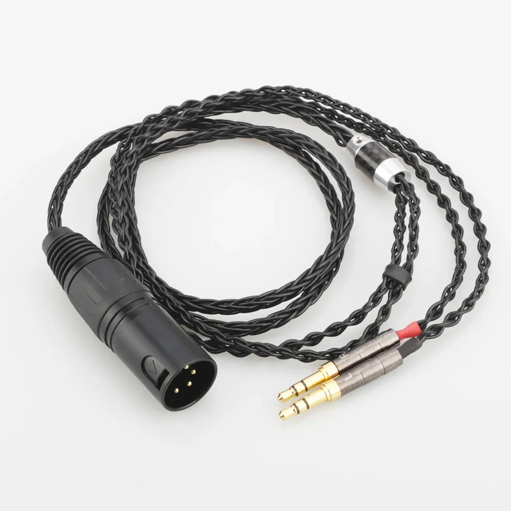 

High Quality HC010 2x3.5mm HIFI 4-pin XLR Male Balanced Headphone Upgrade Cable for Sundara Aventho focal elegia t1 t5p D7200 D