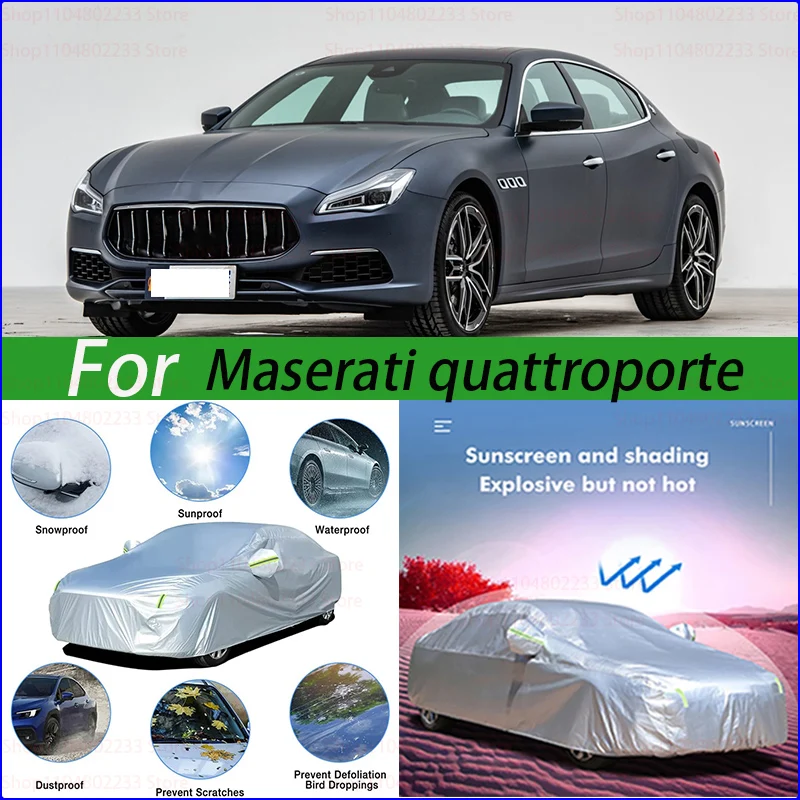 

Full Car Cover For Maserat Quattroporte Universal Full Car Covers Outdoor Waterproof Sun Rain Snow Dust Resistant Protection UV