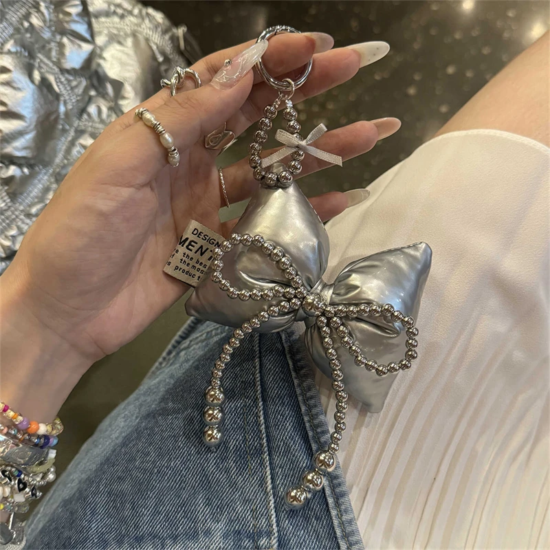 

INS Korean Cute Charm 3D Bowknot Keycord Camera Airpods Phone Accessories Stylish Pendant Lanyard Phone Hanging Chain Jewelry