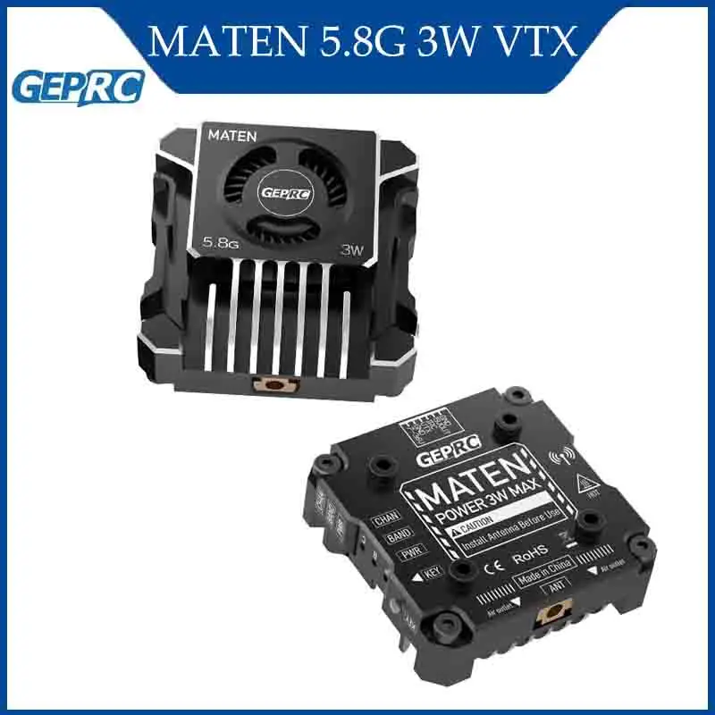 

GEPRC MATEN 5.8G 3W VTX PRO 3000mW Transmitter Transmitting Module DC7-36V Built in Microphone for FPV Long Range Racing RC