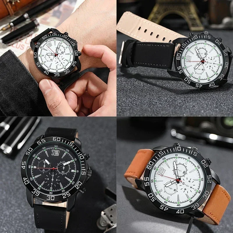 남성용 쿼츠 야광 시계, 다기능 제가렉 메스키 시계