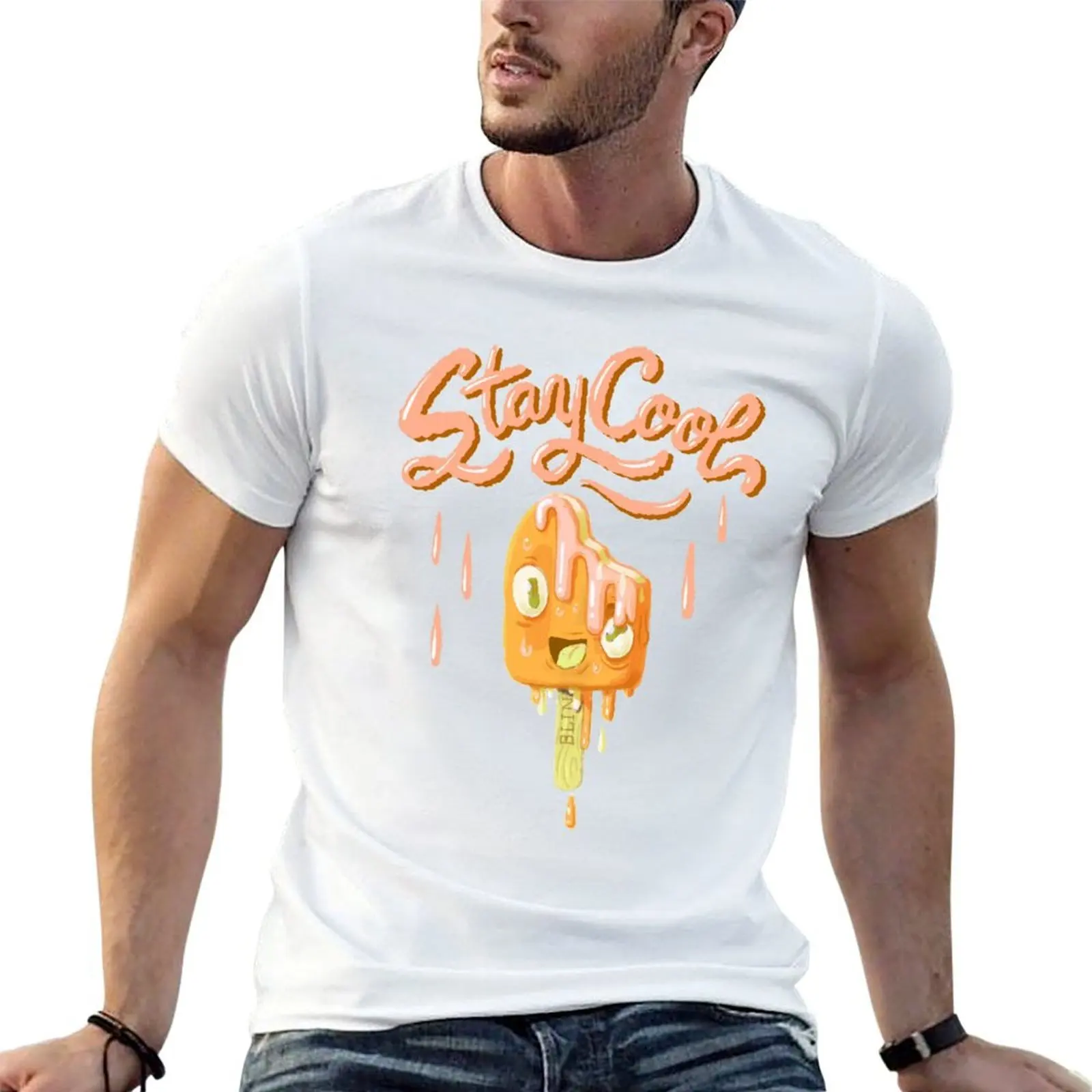 

Stay Cool: Creamsicle Edition T-Shirt t shirt man designer t shirt men 100% cotton luxury brand T-Shirt