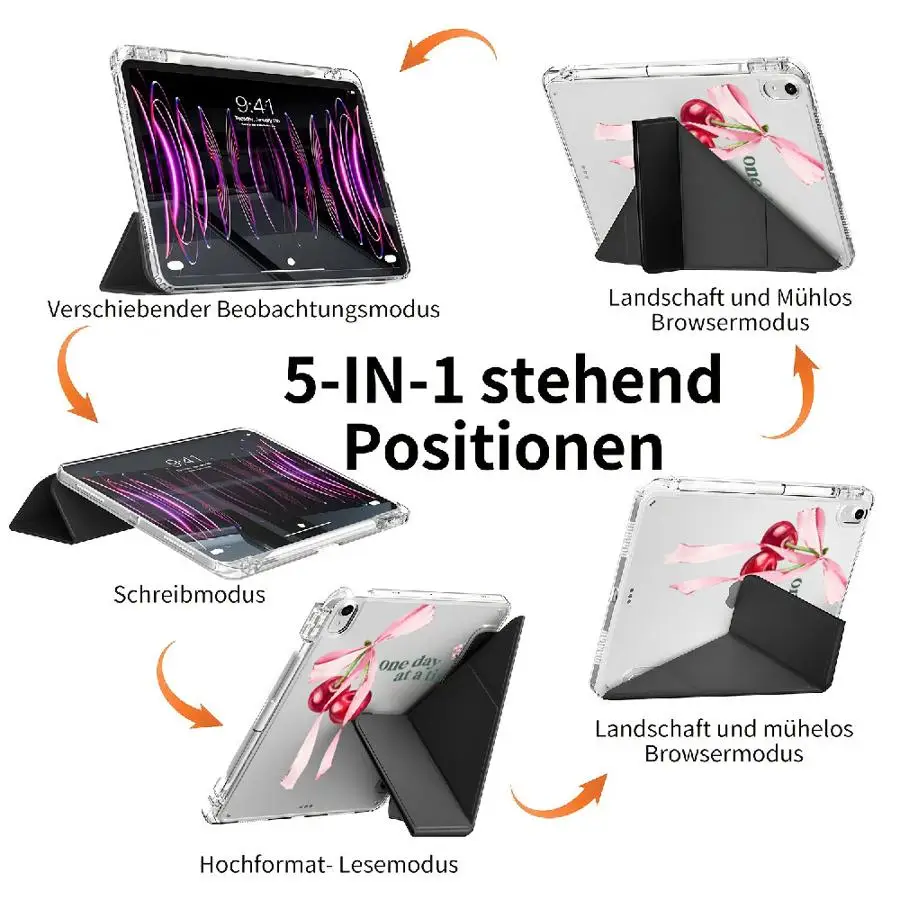 Tablet Case For iPad Pro 2025 Pro 11th 10th 9th 8th 7th 12.9inch Air 4 5 M3 M2 M4 11inch Mini 6 7 Holder Cover Y-Fold Letter