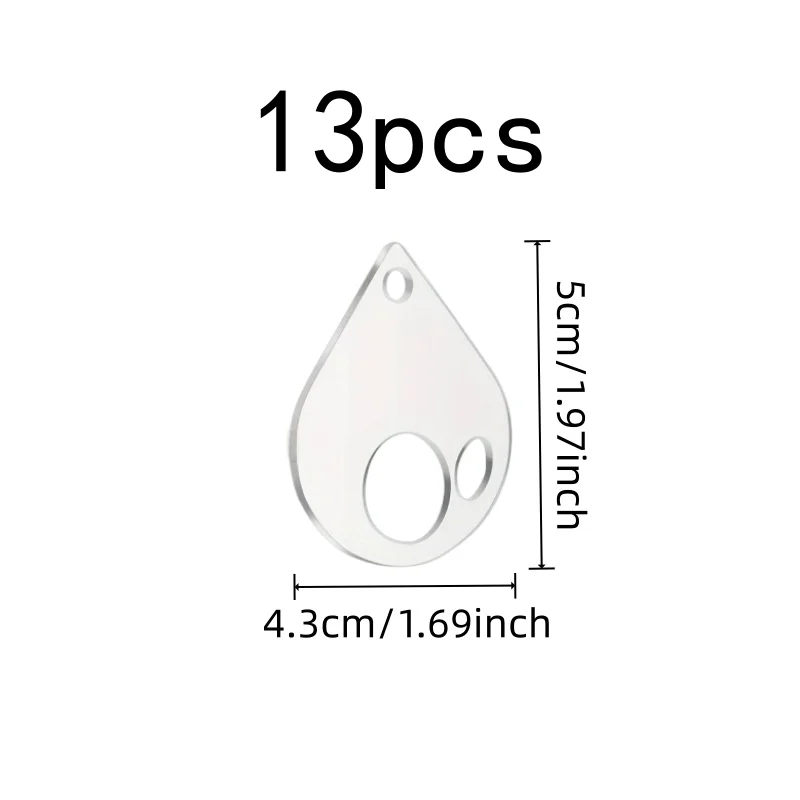 13 pcs Water Drop Thread Labels with Compact Space Saving, ideal for Hand Sewing Thread Sorting and Floss Classification