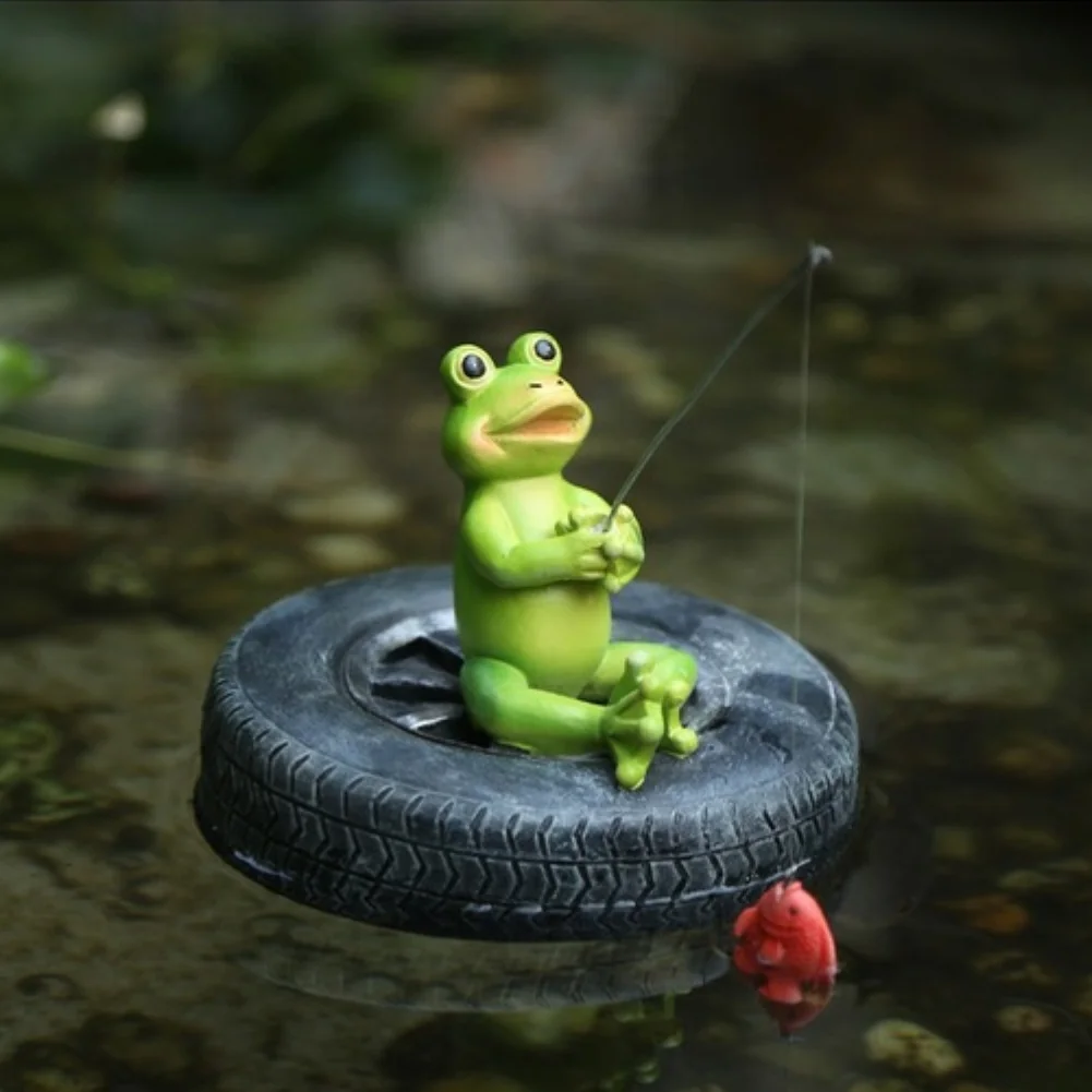 Aquatic Animal Figure Resin Pond Decoration Intricate for surface Details Miniature Pond Decoration Statue Floating Decoration