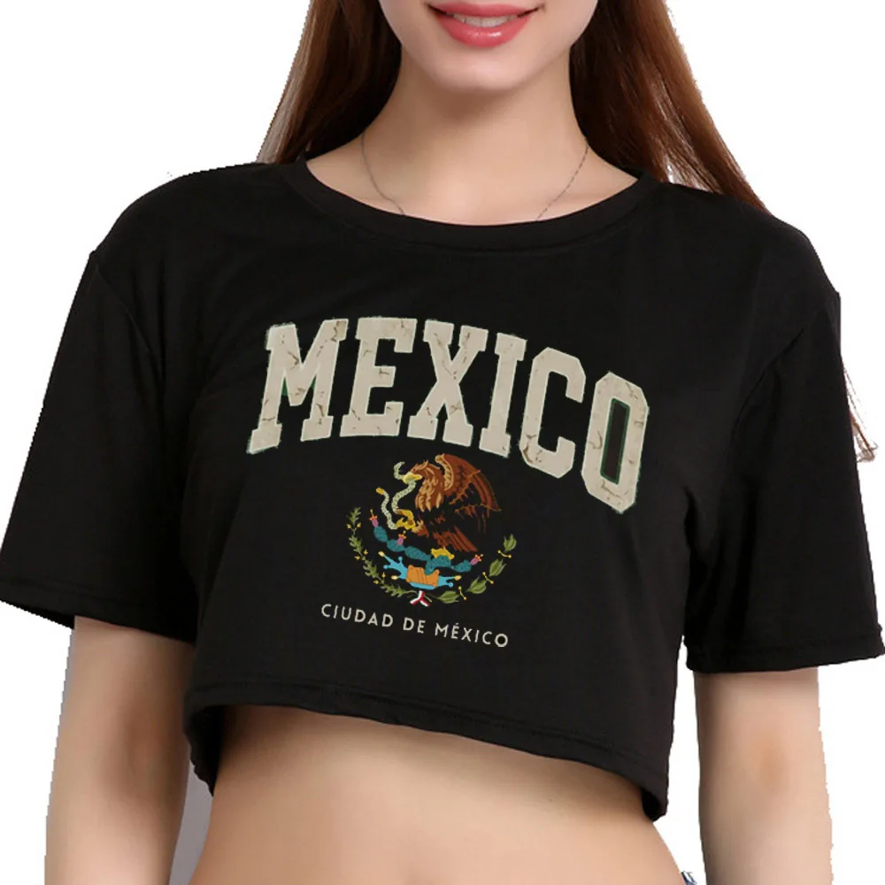 Mexico cropped top ladies harajuku funny clearance sales shirt baddie jojifuku cutecore cheap gothic