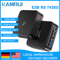KAMRUI Mini Gaming PC AMD Ryzen5 7430U Max 4.3GHz 16GB DDR4 512GB M.2 SSD Mini Computer Wifi6 BT5.2 4K UHD Triple Display Win11p