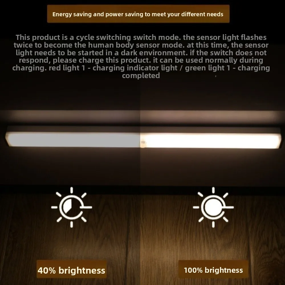 Intelligent Human Body Induction Light Strip Automatic Sensing Bedroom Lighting Tool LED Lamp USB Charging