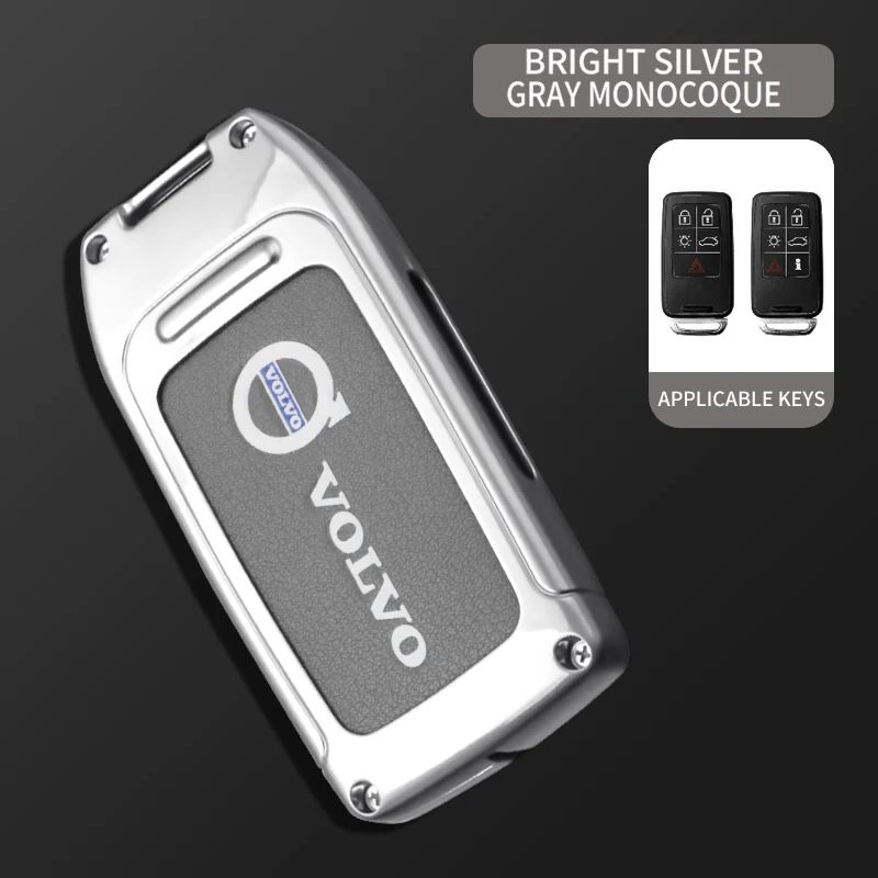 Zine Alloy Car Remote Key Case Shell Cover Holder For Volvo S40 S60 S80 S90 V60 XC60 XC70 S60L S80L V40 XC90 Protector Accessory