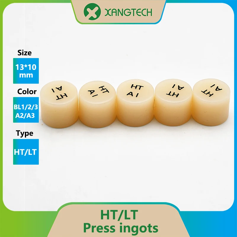 XANGTECH Dental Press Ingots Emax Lithium Disilicate Blocks HT/LT 5pcs/Box of Ceramic Materials