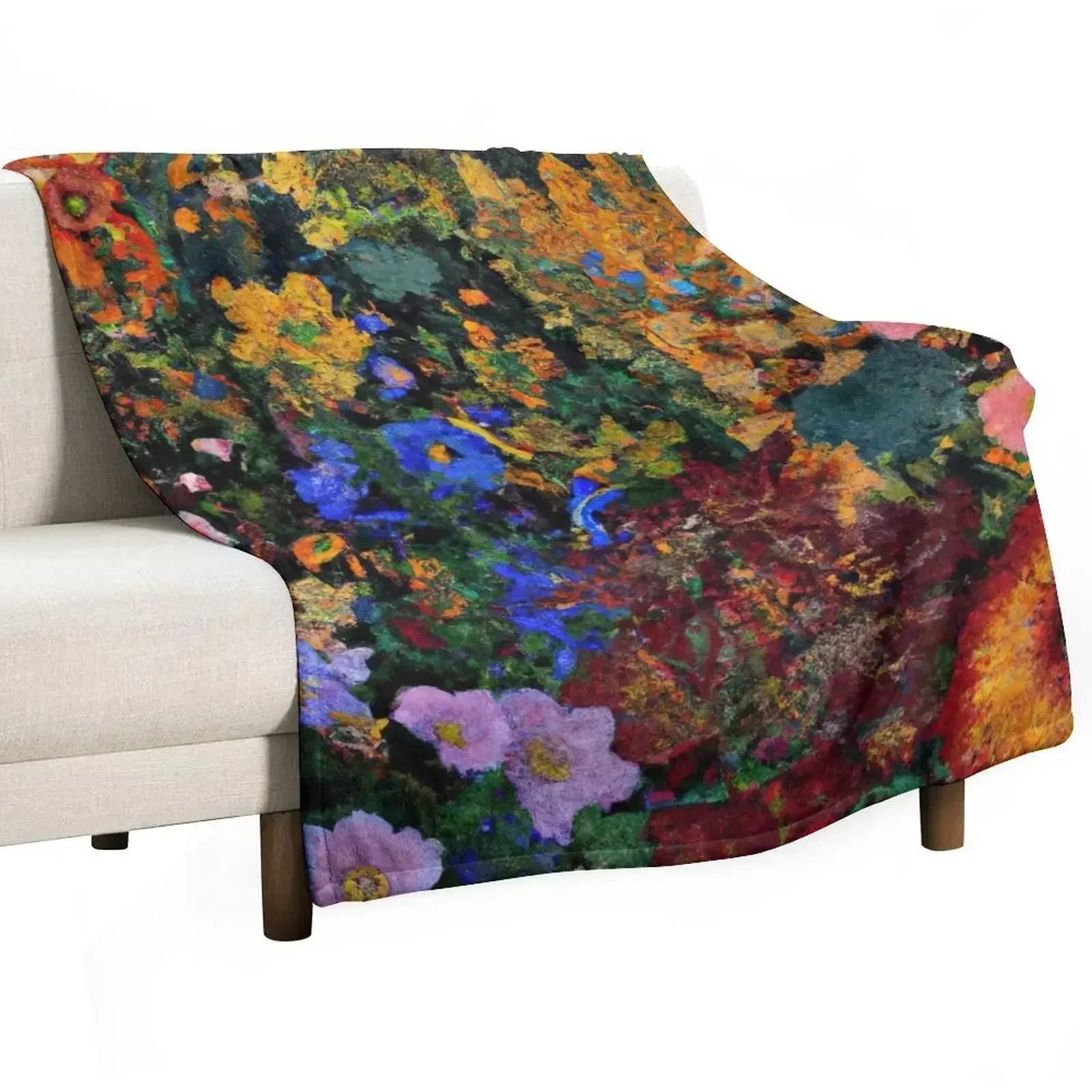 Gustav Klimt Flower Garden Throw Blanket warm winter Cute manga Blankets