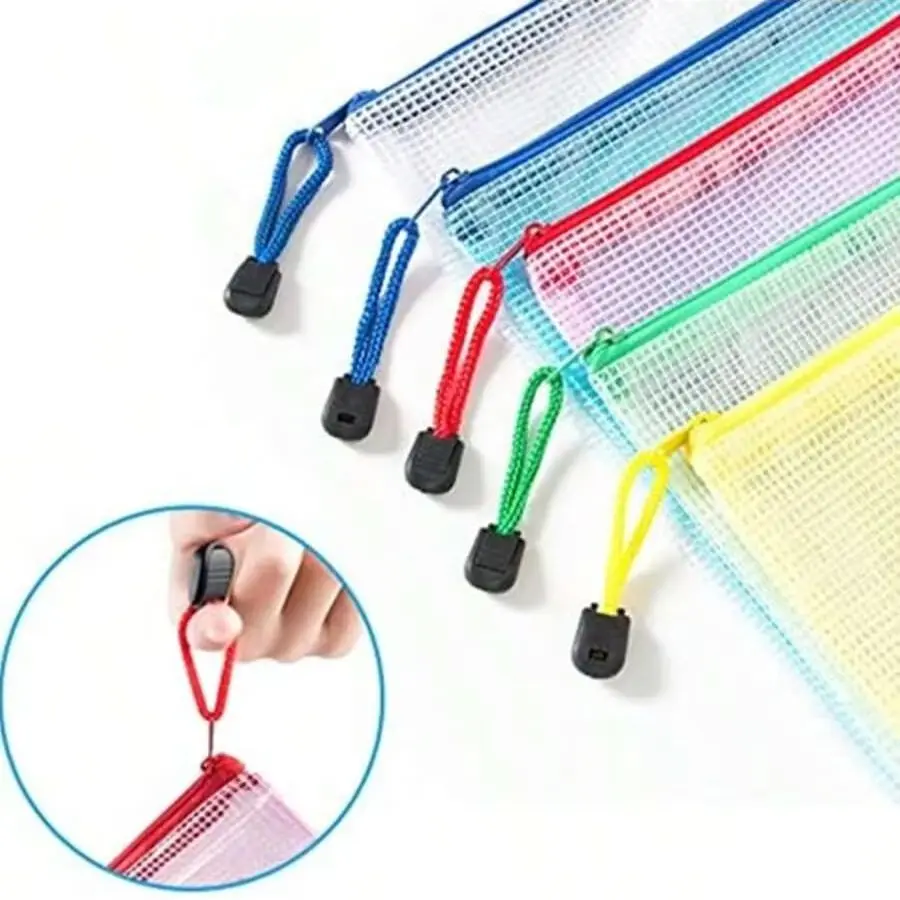 Large A4 Zipper File Bag Waterproof Student Test Paper Bag Company Data Ticket Sorting Bag
