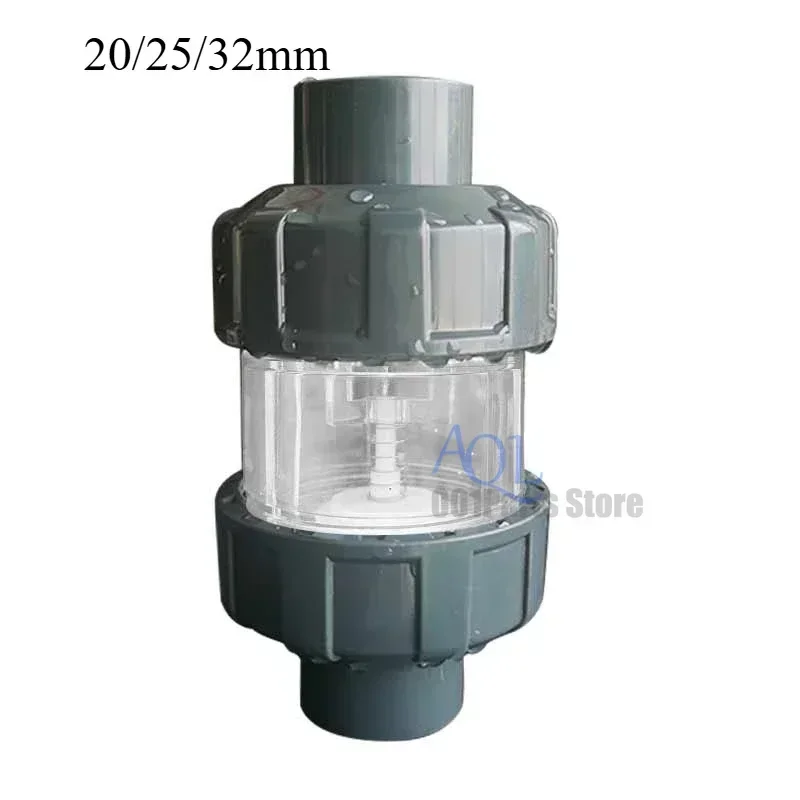 

Check valves for fish tank Anti-backflow Lifting check valve anti-siphon water pipe fittings Dual interfaces 20mm 25 32mm UPVC