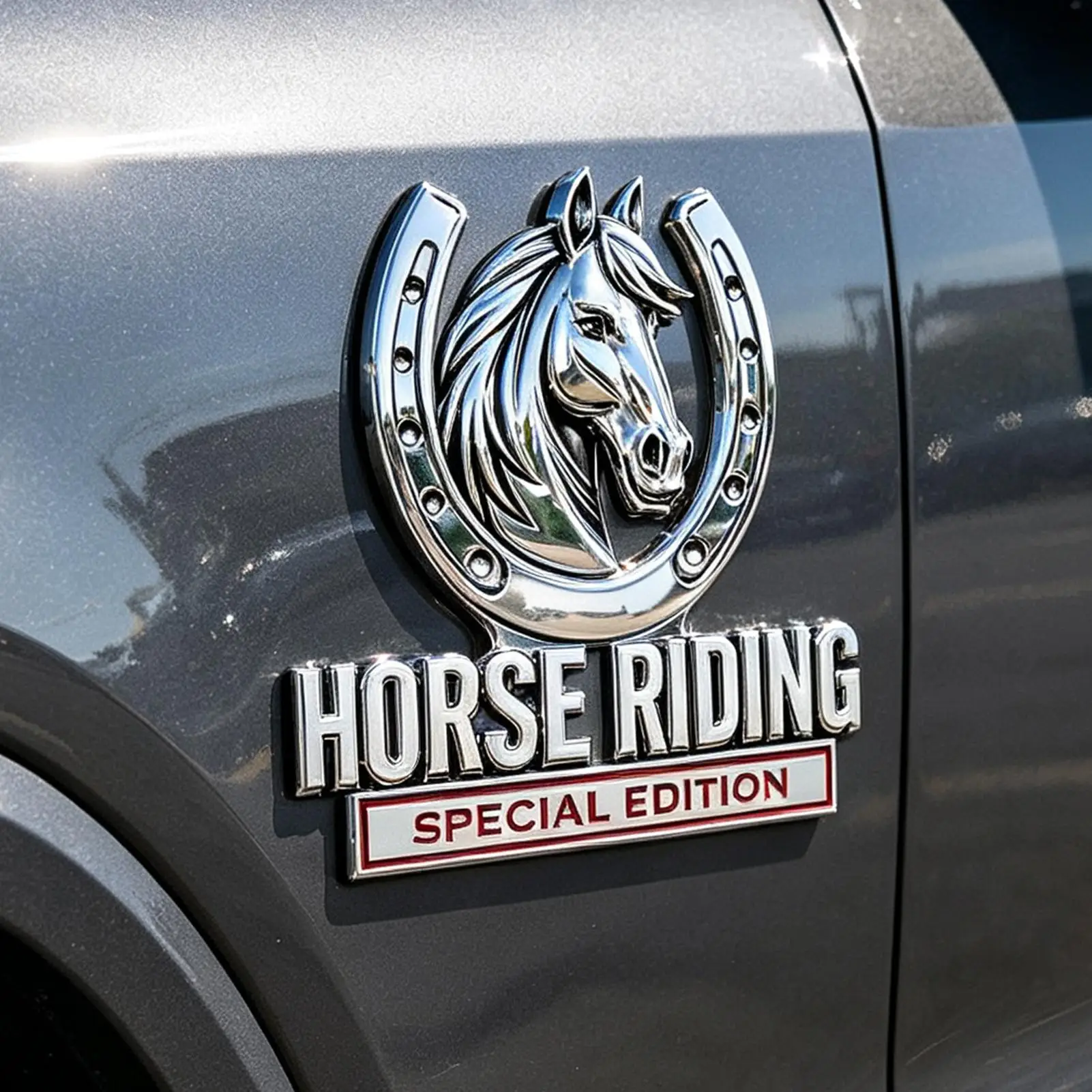 Horse Riding Special Edition Truck Sticker Metal Car Emblem Badges Waterproof Car Stickers For Auto Bumper Grille Pickups Suvs