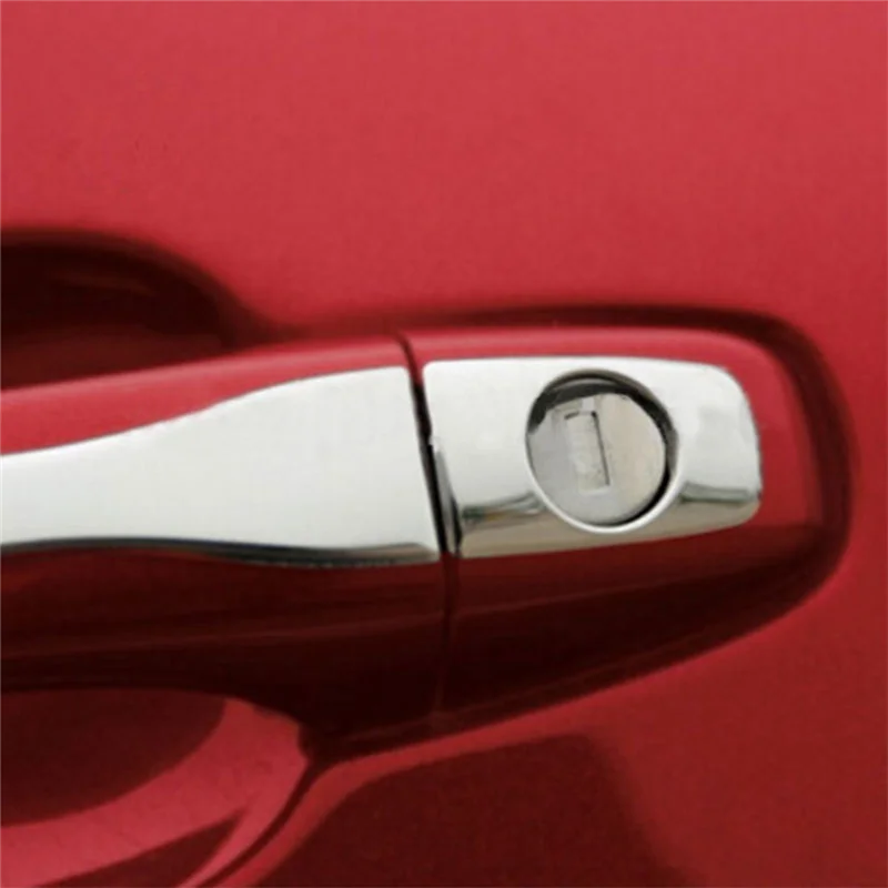 

Car Exterior Door Handle Cover Stainless Steel Trim Cover Car Door Keyhole Cover Trim Sticker For 2008-ABQF