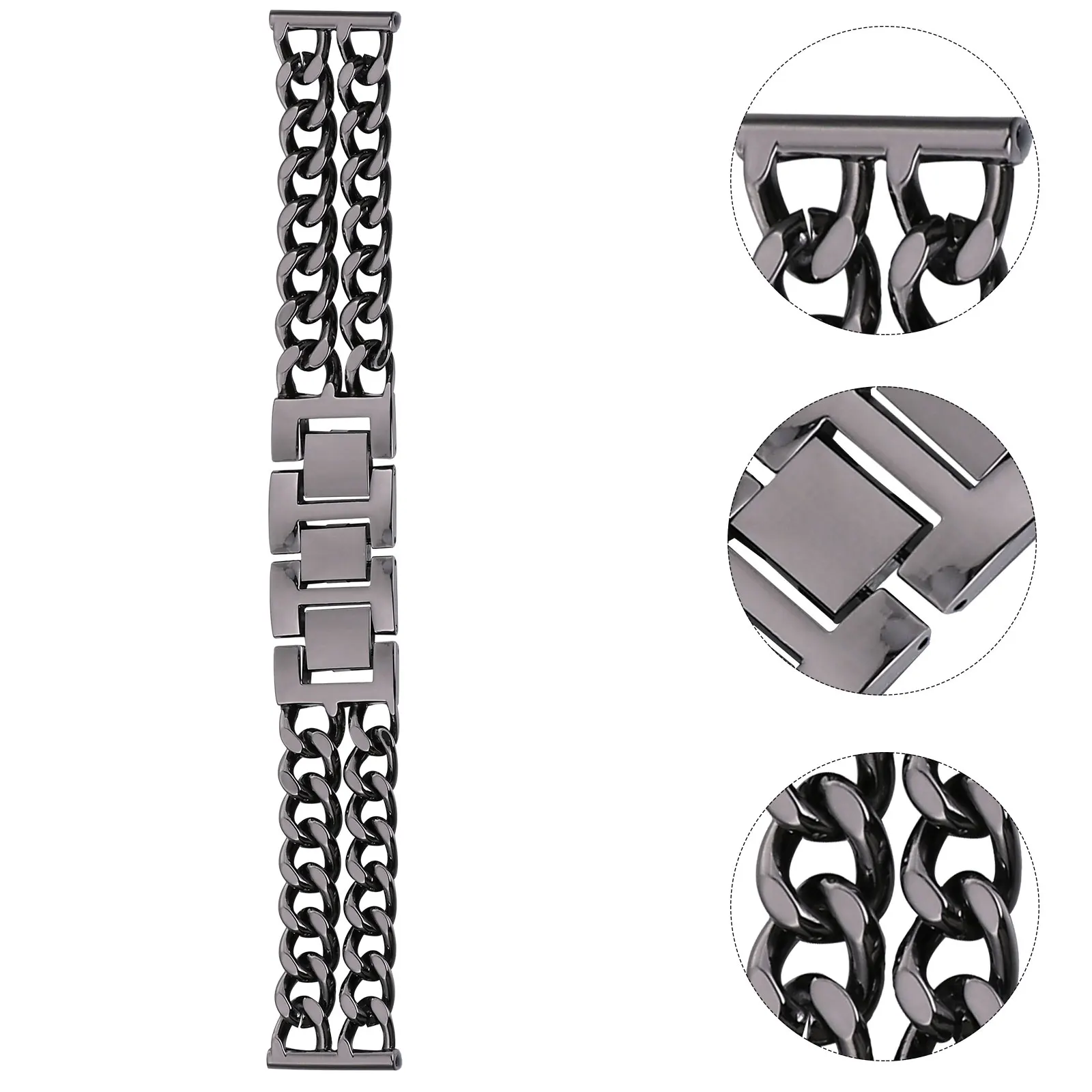 

Denim Chain Metal Watch Band Replacement Fashion Watchband Stainless Steel Durable Smart Watch Accessories Wristband Strap