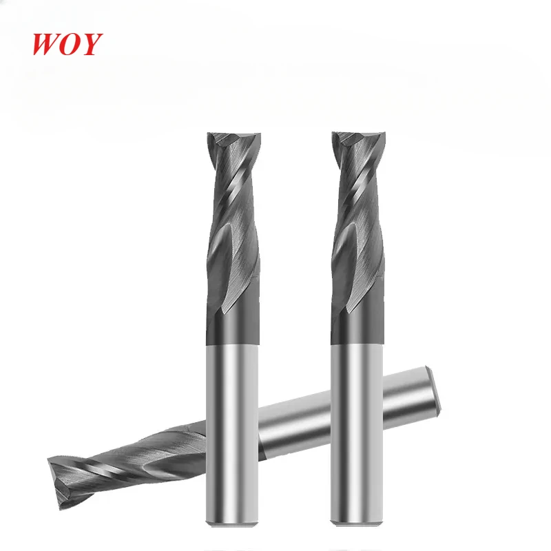 

WOY 1.0mm-12.0mm 11-Piece-Set Tungsten Steel Milling Cutter HRC50 2-Flute Carbide Endmill CNC Machining Center End