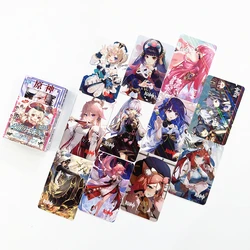 24 Pcs/Set Game Genshin Impact Laser Card Sticker Nahida Kazuha Wanderer Cartoon Characters Flash Lomo Card Cosplay Gift 