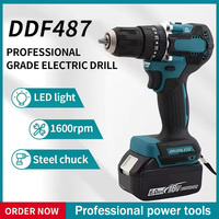 Fit Makita DDF487 18V Cordless Brushless Electric Drill Driver Compact High Torque LXTElectric Variable Speed BrushlessMotorTool