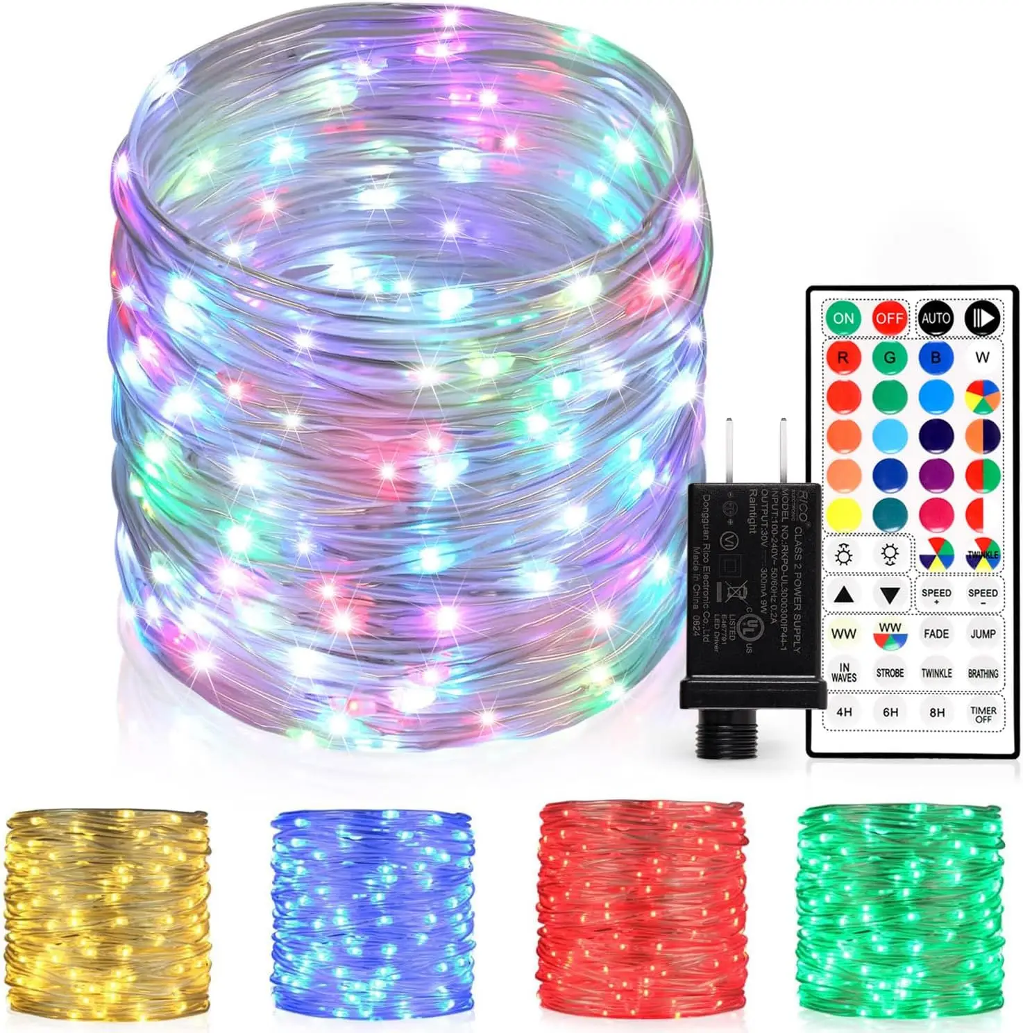

Outdoor 80ft Rope Lights with 240 Color-Changing LEDs, Waterproof & Plug-in for Wedding, Patio, Garden, Christmas Decor