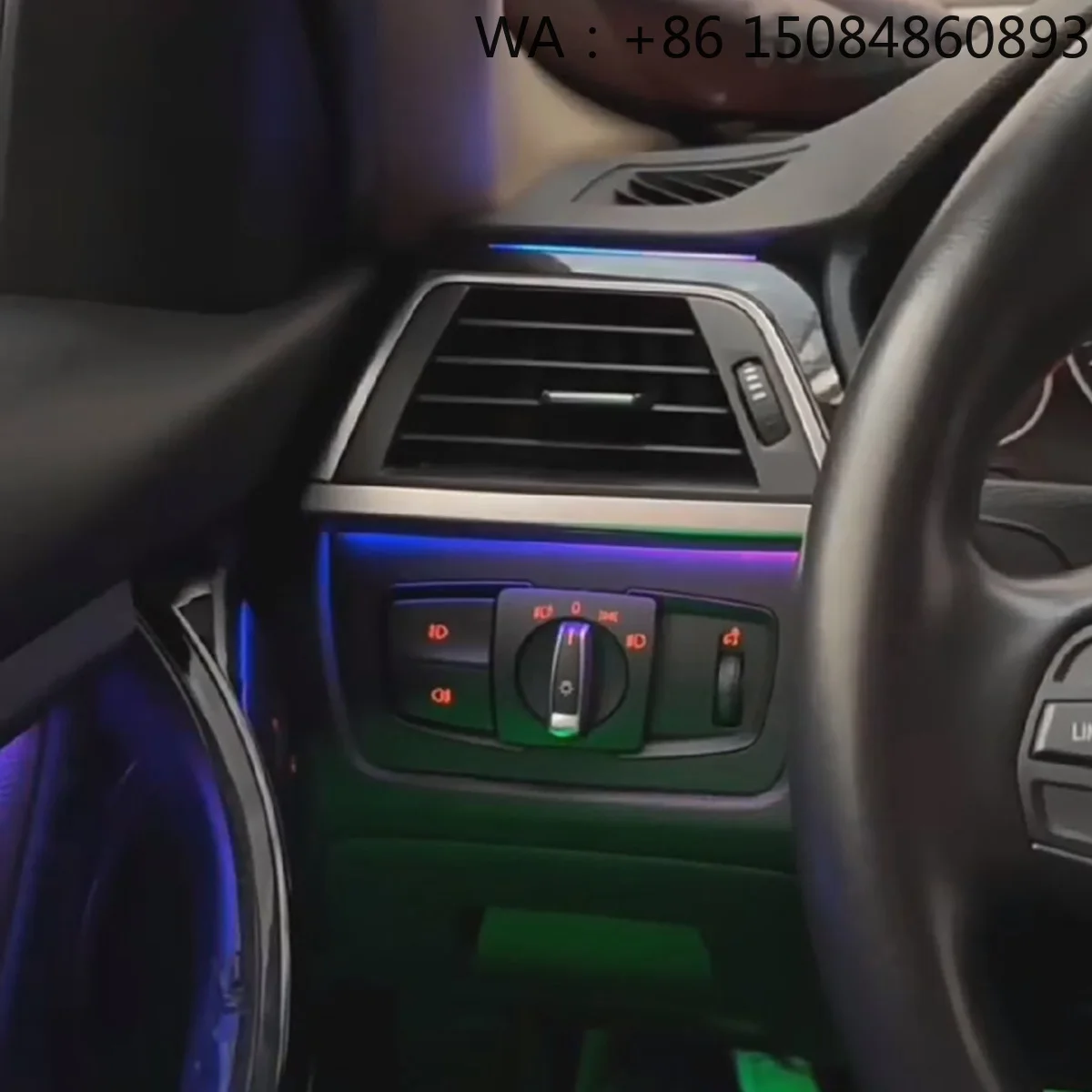 12V Car Interior Ambient Lighting Kit Door Panel Decorative Lamp Auto Atmosphere Light LED for Vehicle Interior Refit Parts
