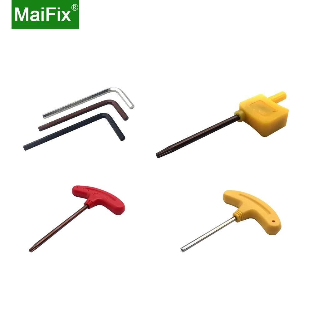 Maifix Allen Key T/L-type 10 pcs spanner use for Inner Hexagonal Plum Screw CNC Accessories Repair Hex Torx Screw Bits Nuts Hand