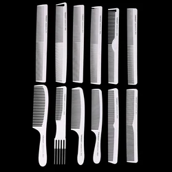 1PC Professional Hair Comb White Carbon Fiber Hairdressig Cutting Comb Anti Static Haircut Coloring Tools Barber Styling Tool
