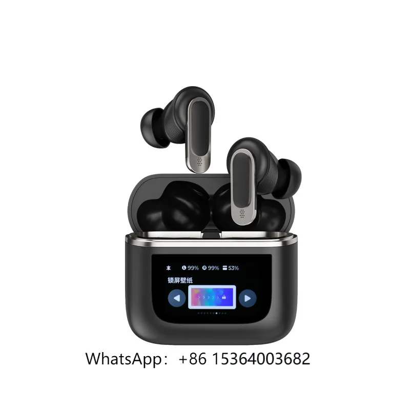 

TJXL-Fashion V8 True Wireless Earbuds BT 5.3 Earphone Active Noise Cancelling Earphones ANC ENC Headset In-ear Sport Headphone